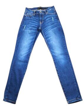 Kendall & Kylie Ultra Babe Skinny Ankle Jeans Blue Mid Rise Stretch Size 24